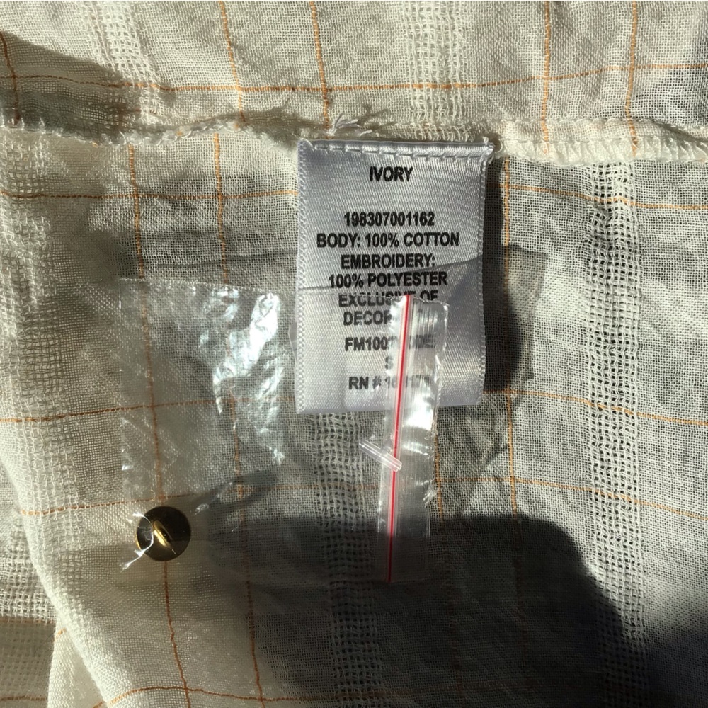 Women's Farmers Market Jacquard Peasant Blouse, Small, New - Picture 5 of 6